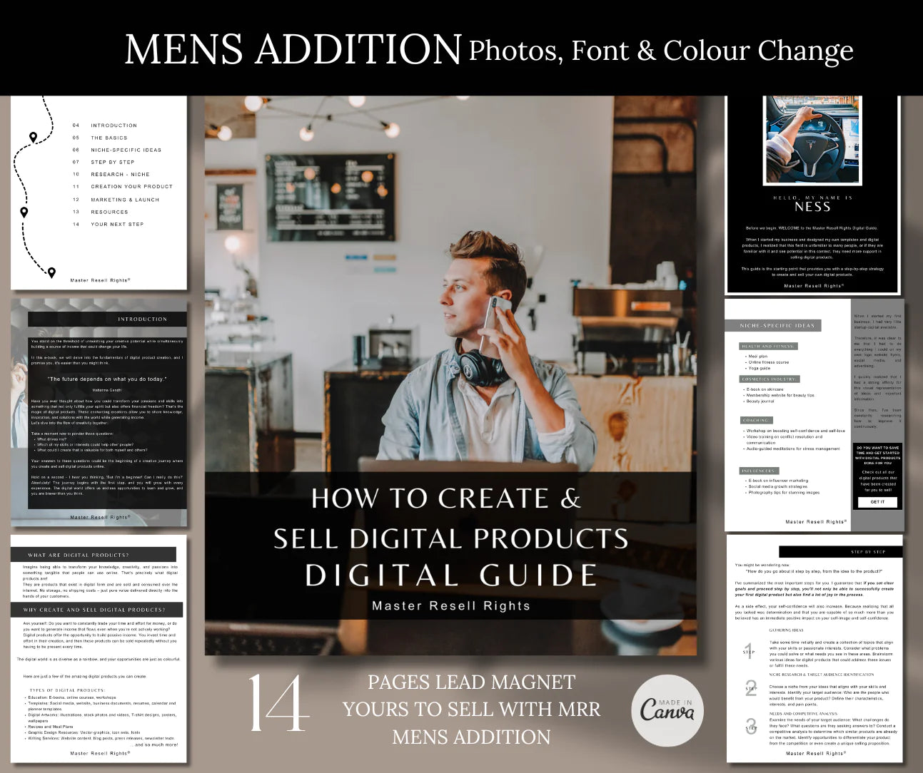 Mens Addition How To Create & Sell Digital Products Lead Magnet - With Photos Included